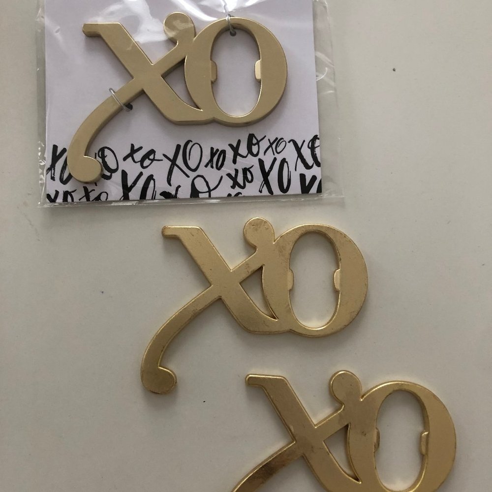 Set of 3 Gold Tone XO Bottle Openers
